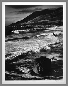 Morley Baer - Signed 1966 Winter Surf, Garrapata - 19.5"x15" Photograph - Lot # 0172