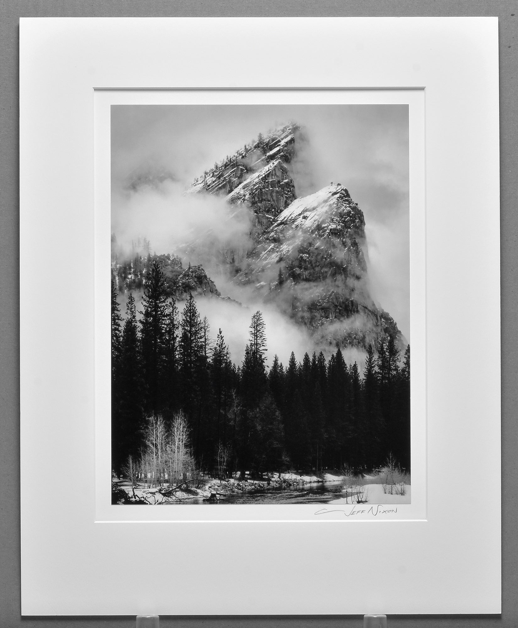 Three Brothers, Winter Storm, Yosemite, Ca, 10"x13" Photograph