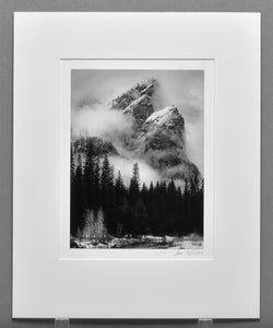 Three Brothers, Winter Storm, Yosemite, Ca, 8"x10" Photograph