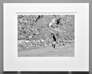 Russell Levin - Erin Running With The Gulls, Monterey Bay, 2013